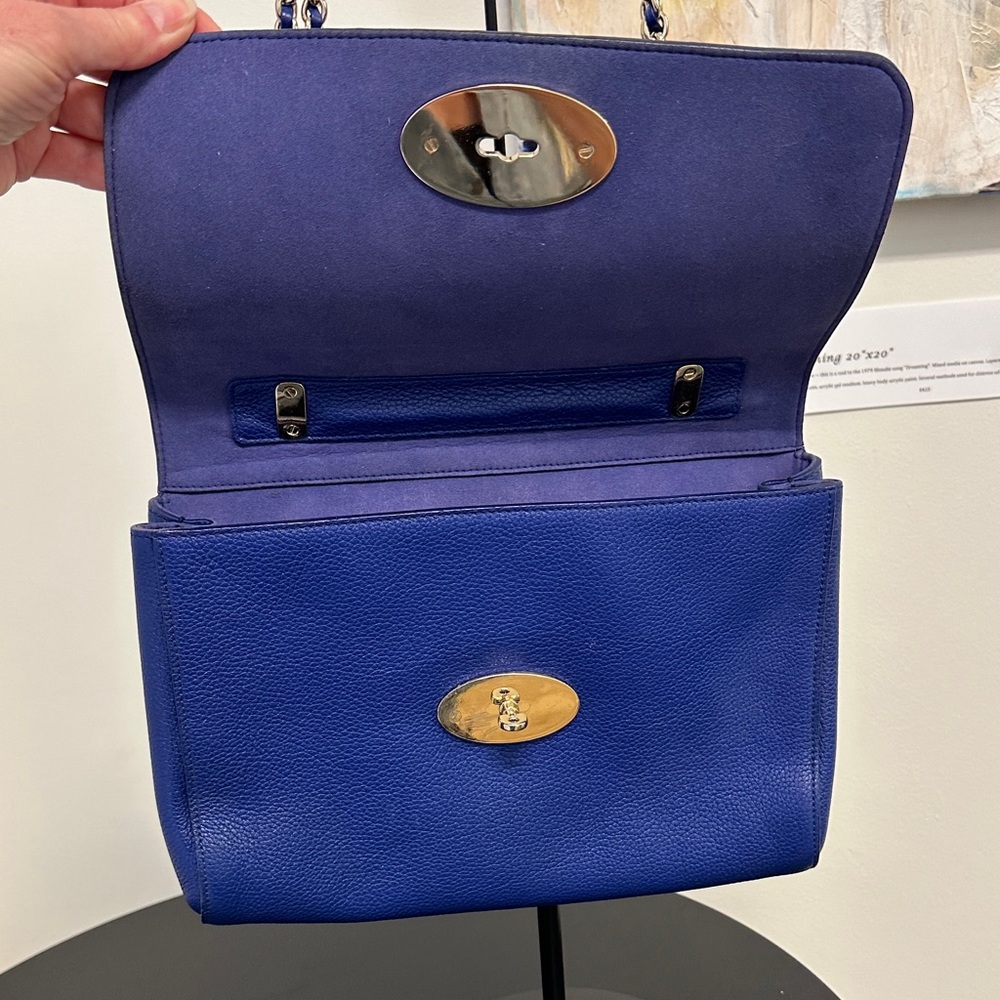 Mulberry Royal Blue Leather Shoulder Bag - Picture 4 of 12